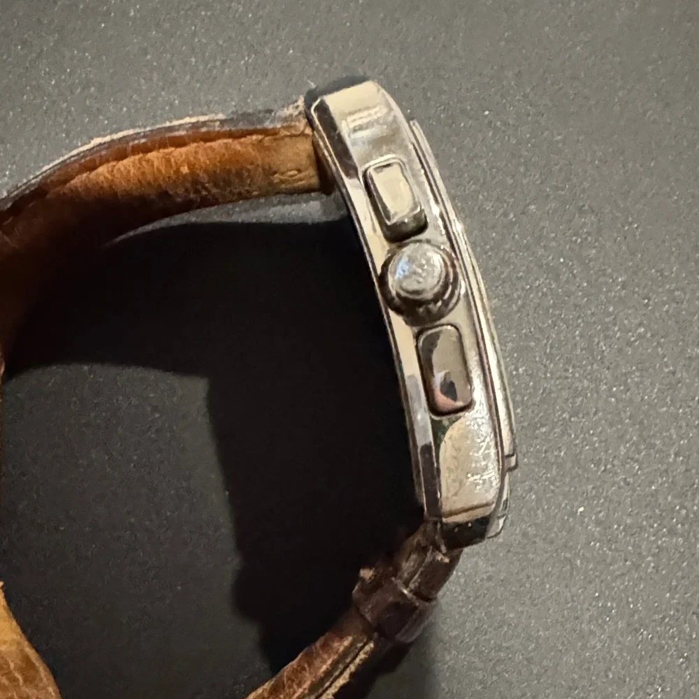 Aqua Master Luxurious Men’s Watch with Brown Leather Strap